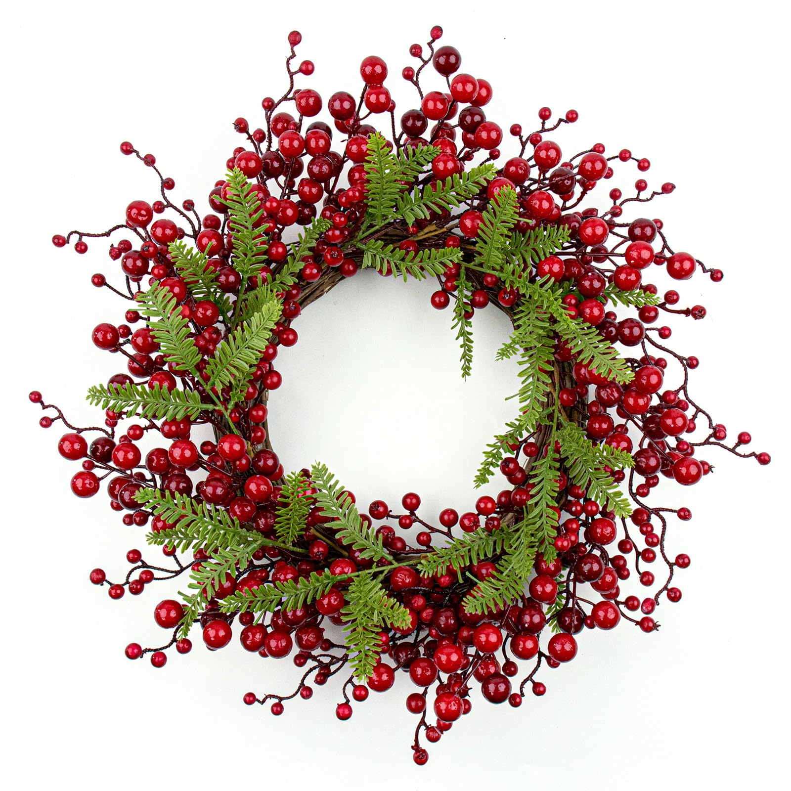 Amazon.com: J'FLORU Artificial Christmas Wreath 20 Inch Chirstmas